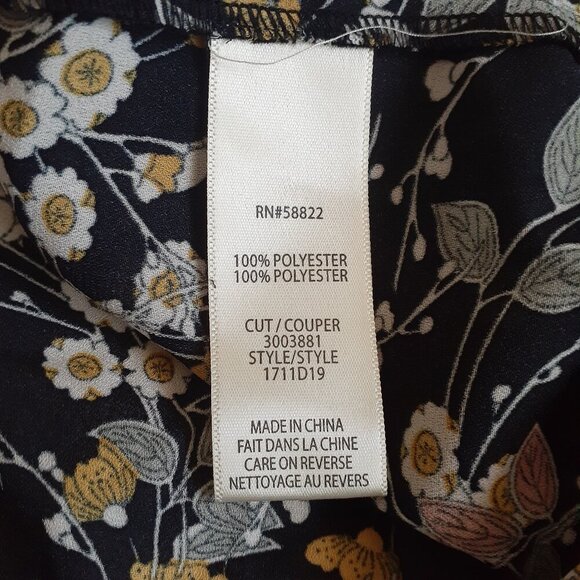 Floral Black Midi Skirt - Picture 7 of 11